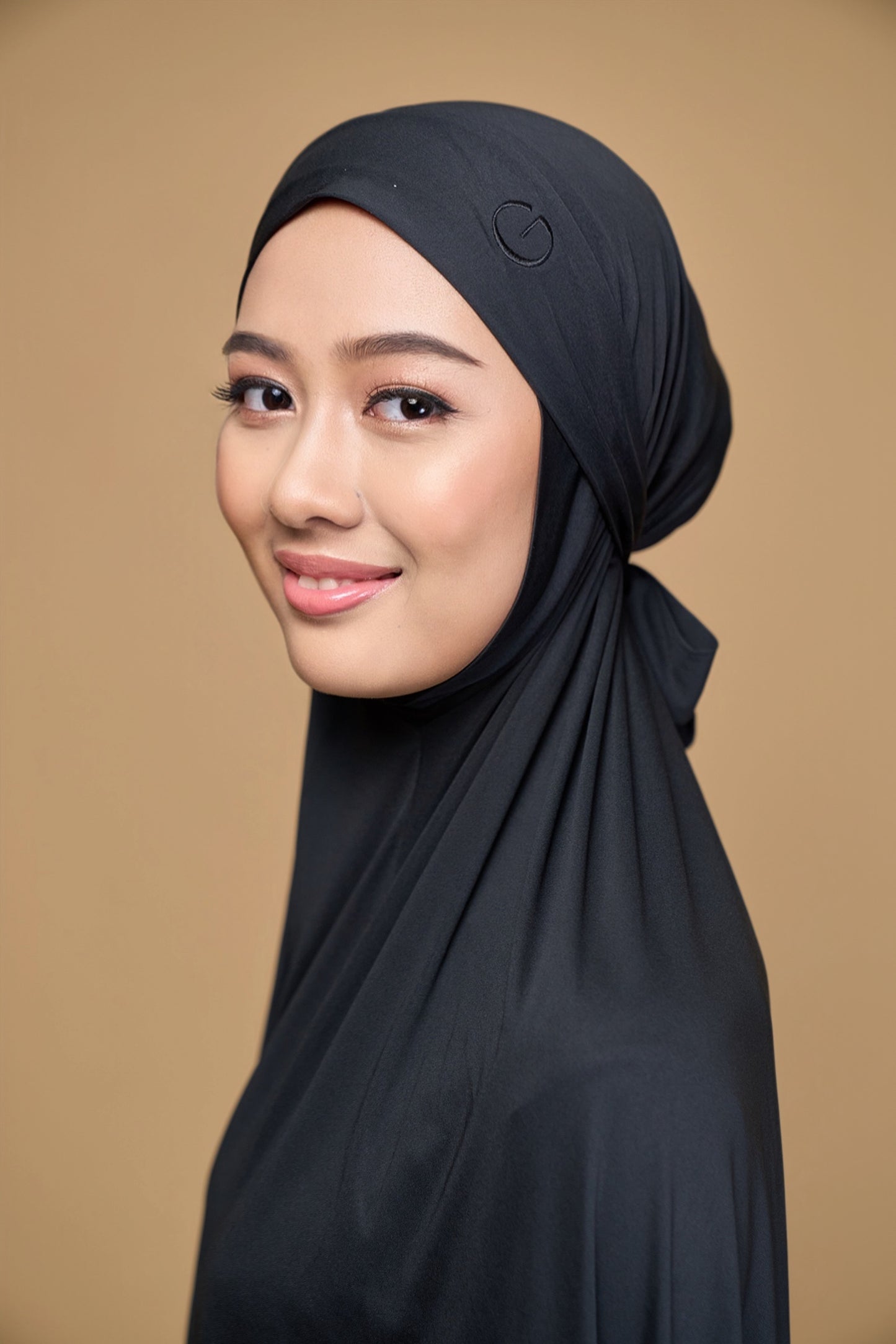 Telekung khimar  black