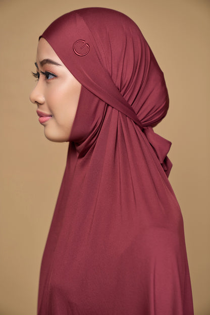 Telekung khimar Maroon