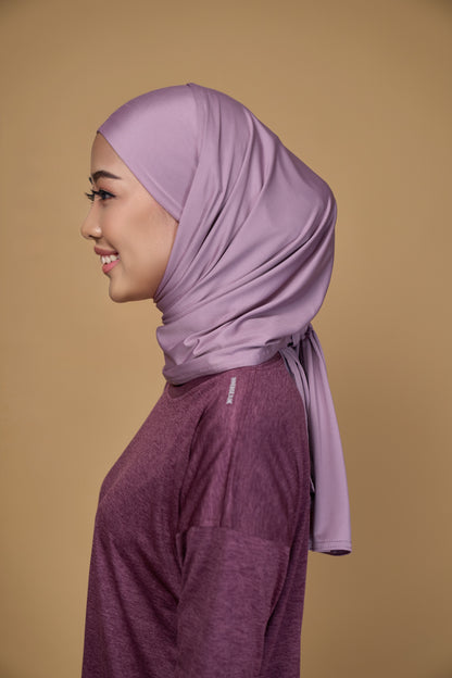 Semi instant sport hijab Lilac