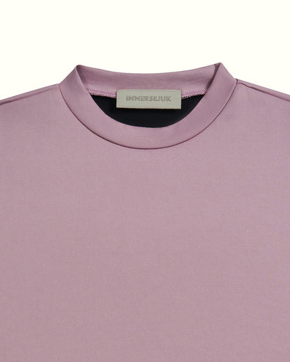 THE LOGOMANIA 2-IN-1 CROP TOP  IN DUSTY PURPLE