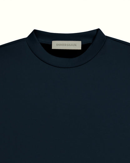 THE LOGOMANIA 2-IN-1 CROP TOP  IN DARK BLUE