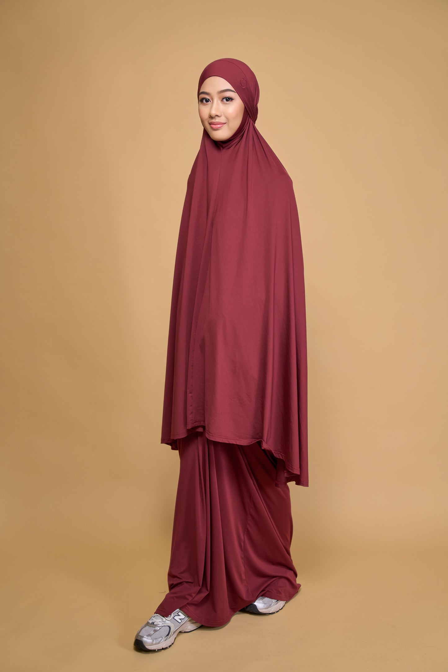 Telekung khimar Maroon