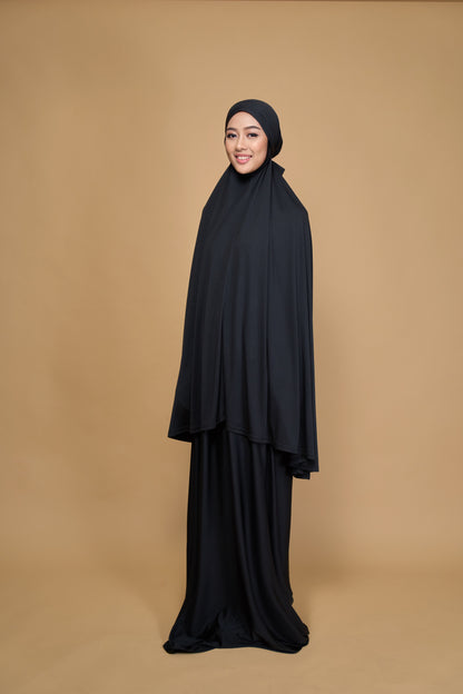 Telekung khimar  black