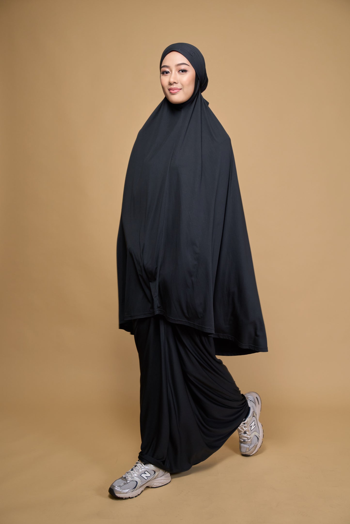 Telekung khimar  black