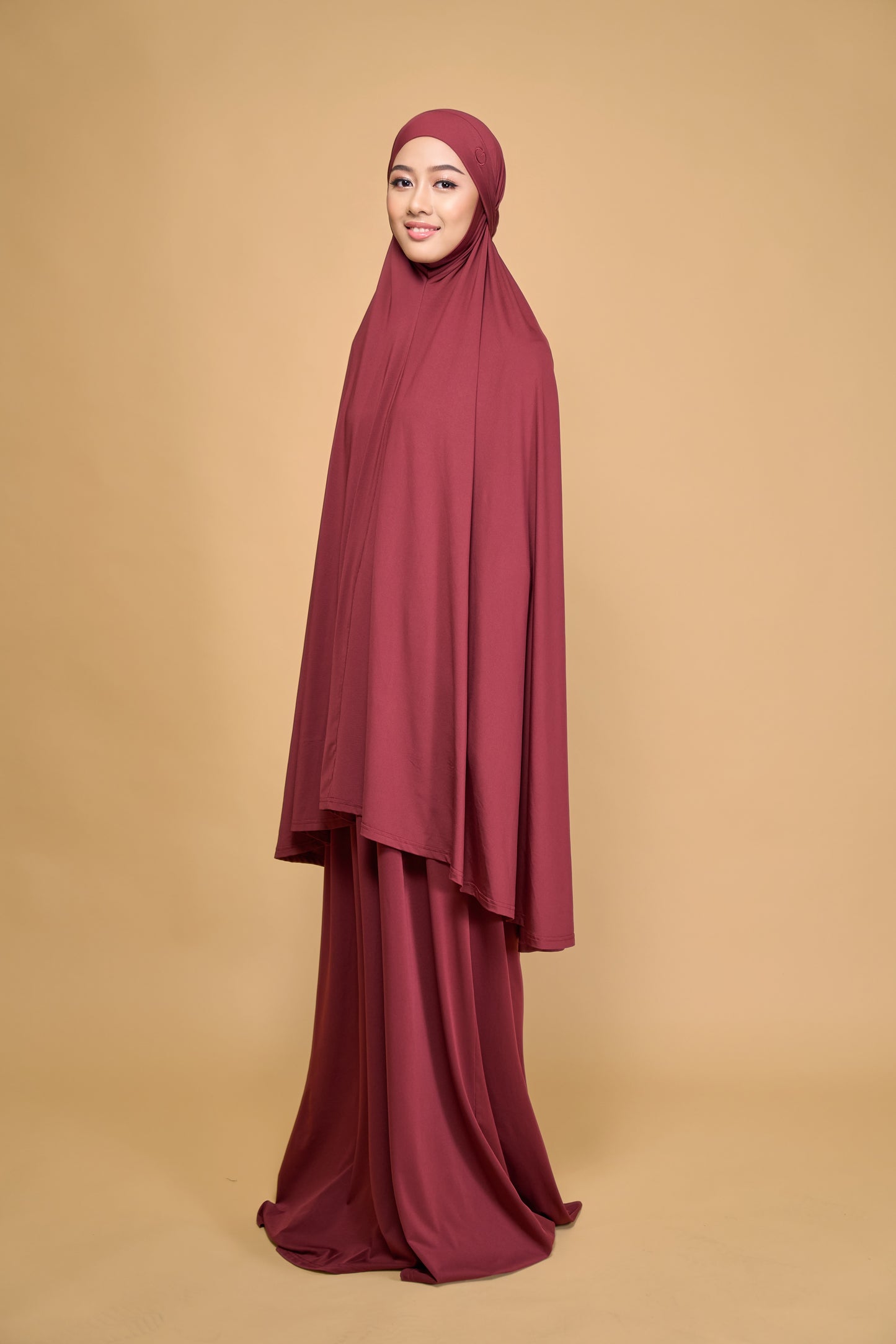 Telekung khimar Maroon