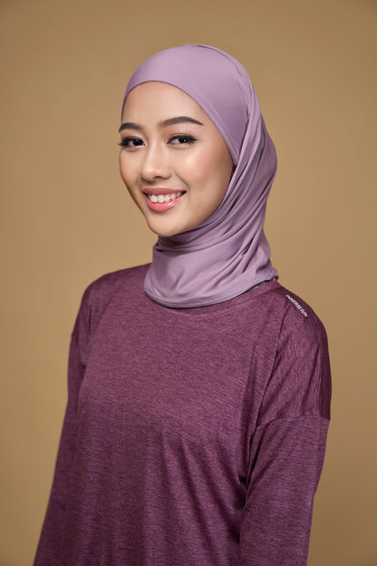 Semi instant sport hijab Lilac