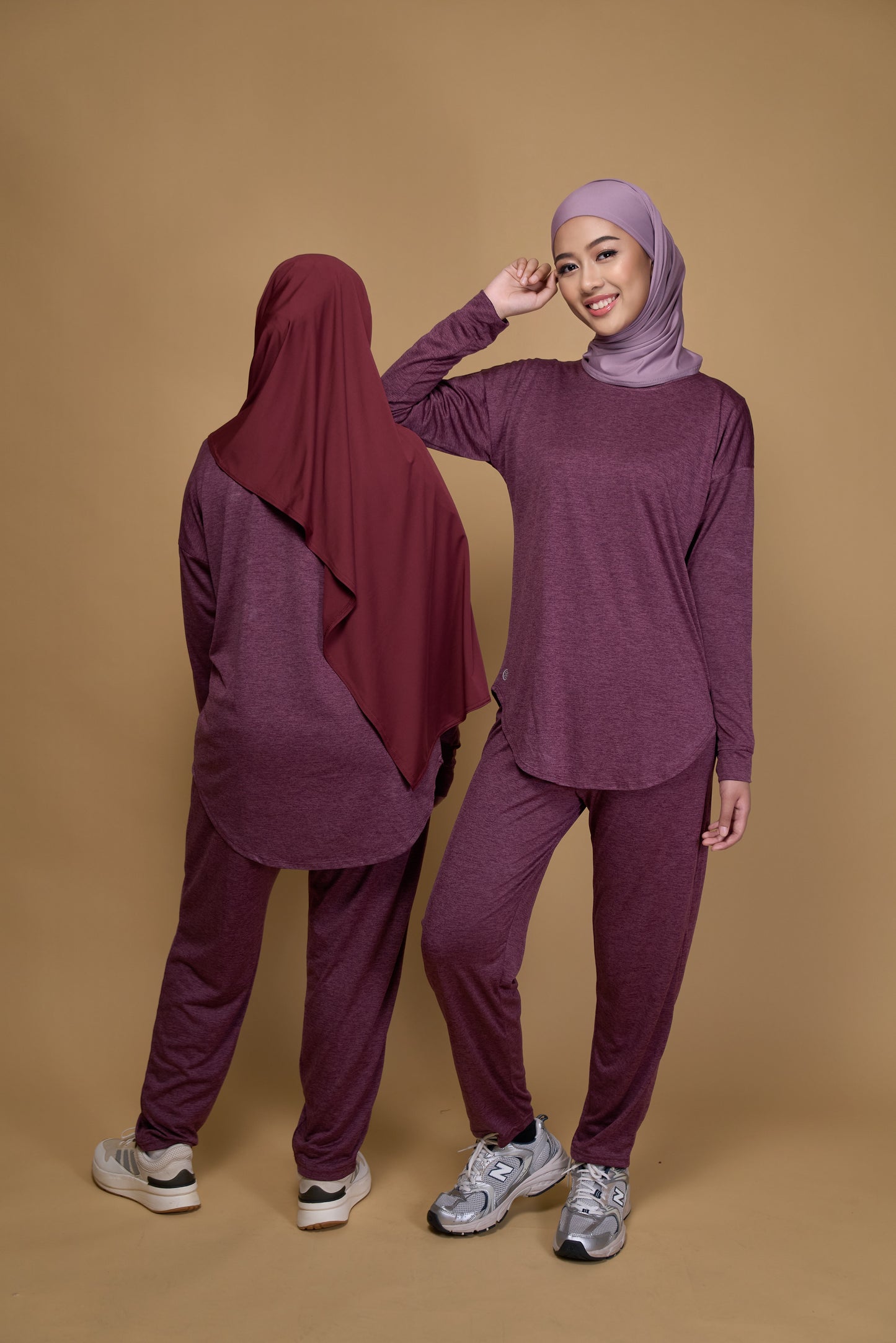 Semi instant sport hijab Maroon