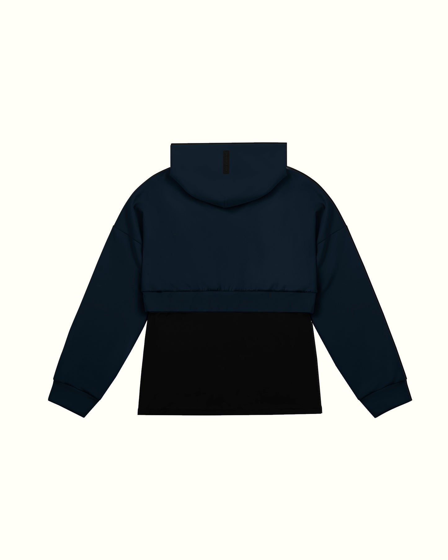 THE CLASSIC 2-IN-1 OVERSIZED CROP HOODIE IN DARK BLUE