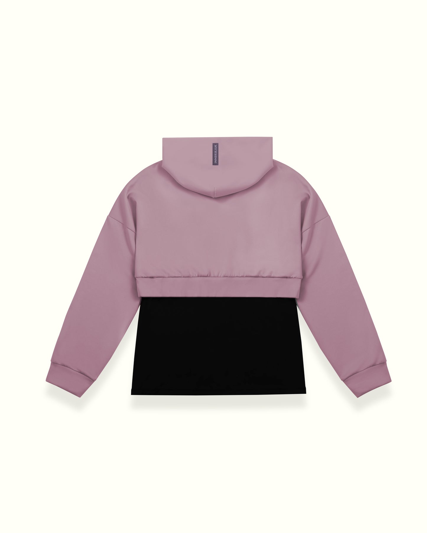 THE CLASSIC 2-IN-1 OVERSIZED CROP HOODIE IN DUSTY PURPLE