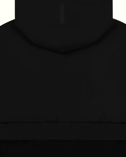 THE REVERSE 2-IN-1 OVERSIZED CROP HOODIE  IN BLACK