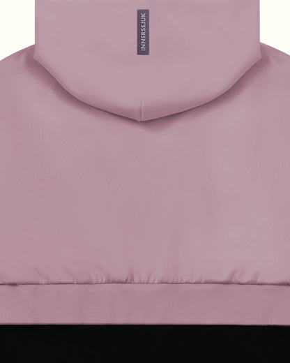 THE ICON 2-IN-1 OVERSIZED CROP HOODIE  IN DUSTY PURPLE