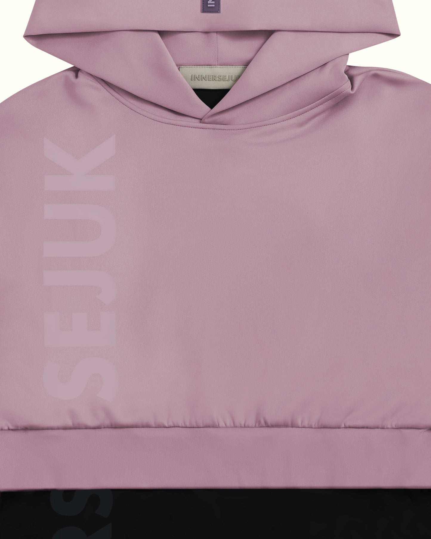 THE ICON 2-IN-1 OVERSIZED CROP HOODIE  IN DUSTY PURPLE