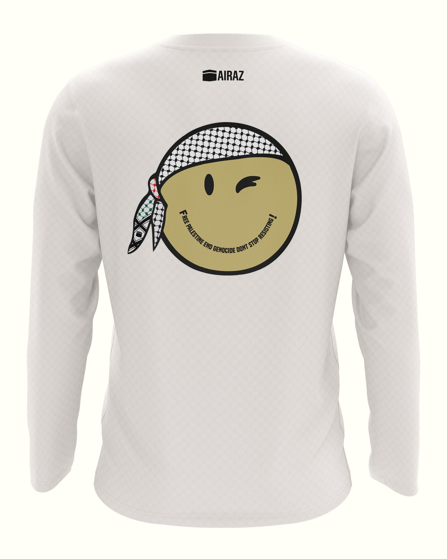 The Smiling Warrior Tee in Off White Long Sleeve