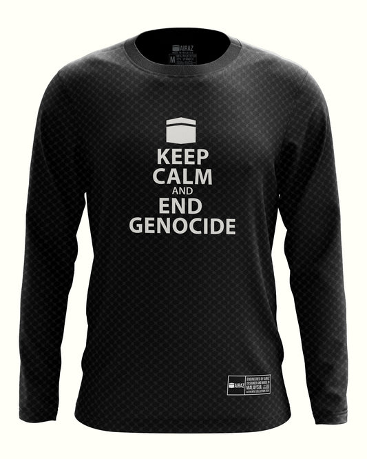 The End Genocide Tee in Black Long Sleeve