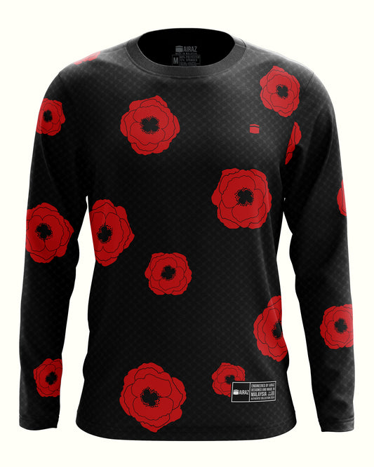 The Poppy Tee in Black Long Sleeve