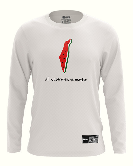 The Watermelon Tee in Off White Long Sleeve