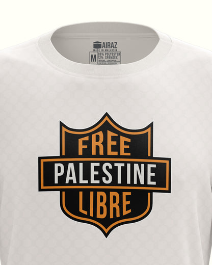 The Libre Palestine Tee in Off White Long Sleeve