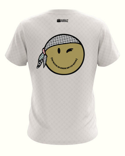 The Smiling Warrior Tee in Off White